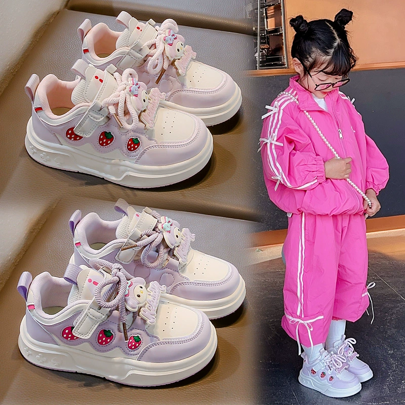 Детская маленькая белая обувь для девочек обувь 2025 новый весенний мягкий фон для девочек повседневная дикая спортивная обувь
