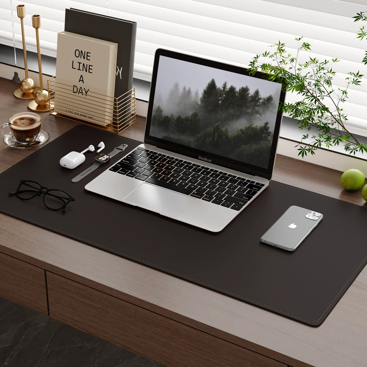 Waterproof Mouse Pad Oversized Desk Mat Leather from Yomiego