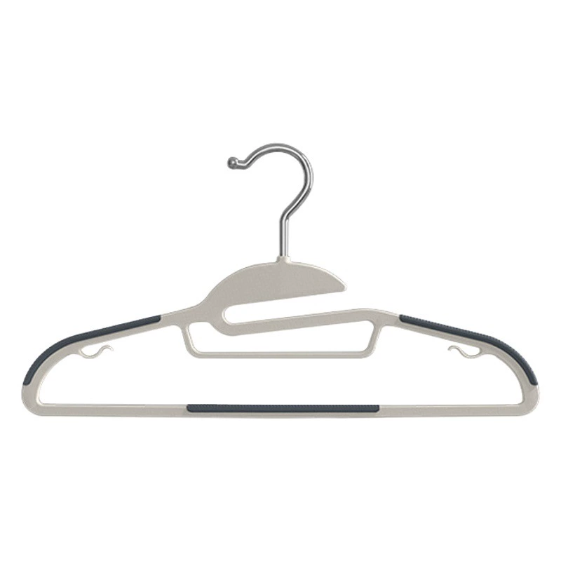 Бесшовная пластиковая вешалка для рыбьего рта, нескользящая опора для одежды, двухместная вешалка, вешалка для сушки бытовой одежды оптом