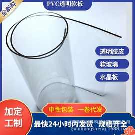 PVC透明软玻璃水晶板1mmPVC透明软胶皮塑料板门帘2米保护地垫卷材
