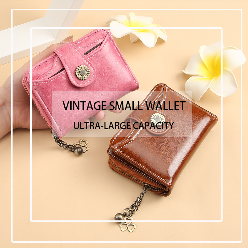 Women's Solid Color Pu Leather Buckle Wallets display picture 1