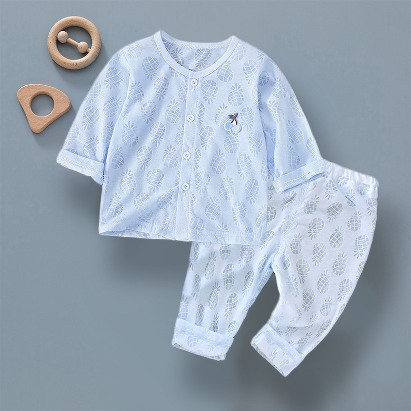 Bebé aire acondicionado ropa traje fino pijamas de verano inicio desgaste