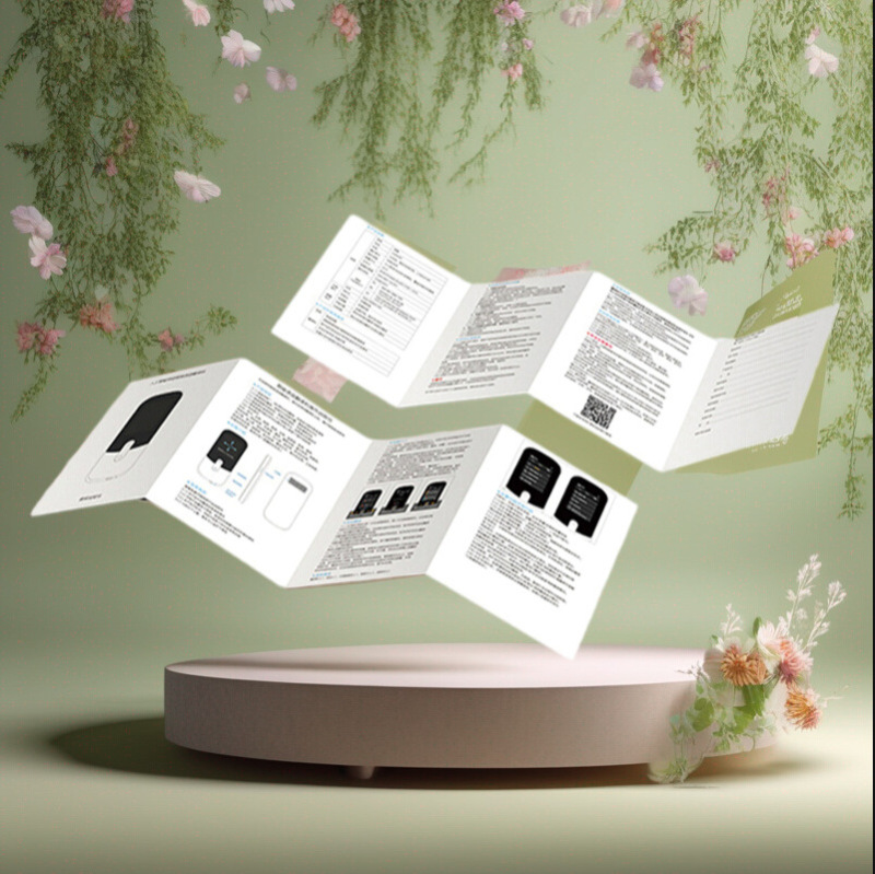 Special Paper Cosmetics Instructions Customized Coated Paper A4 Paper Multi-Fold Corporate Album Printing Factory Sample Instructions