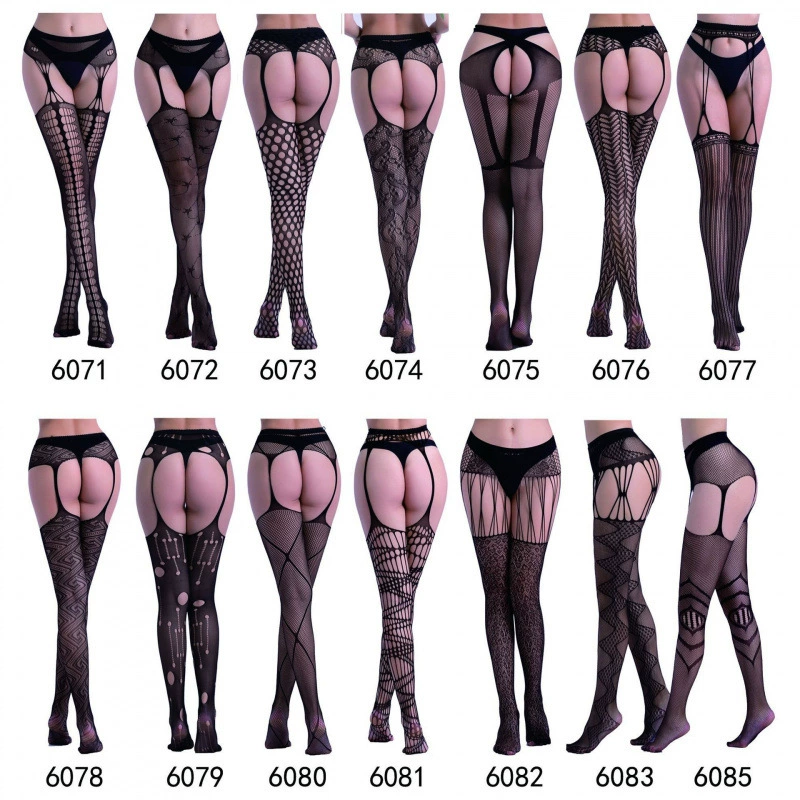越蝶 Женский стиль sexy underwear одна пара полые висячие носки с цветными штанами ленивые колготки европейский и американский сетчатые носки 6057