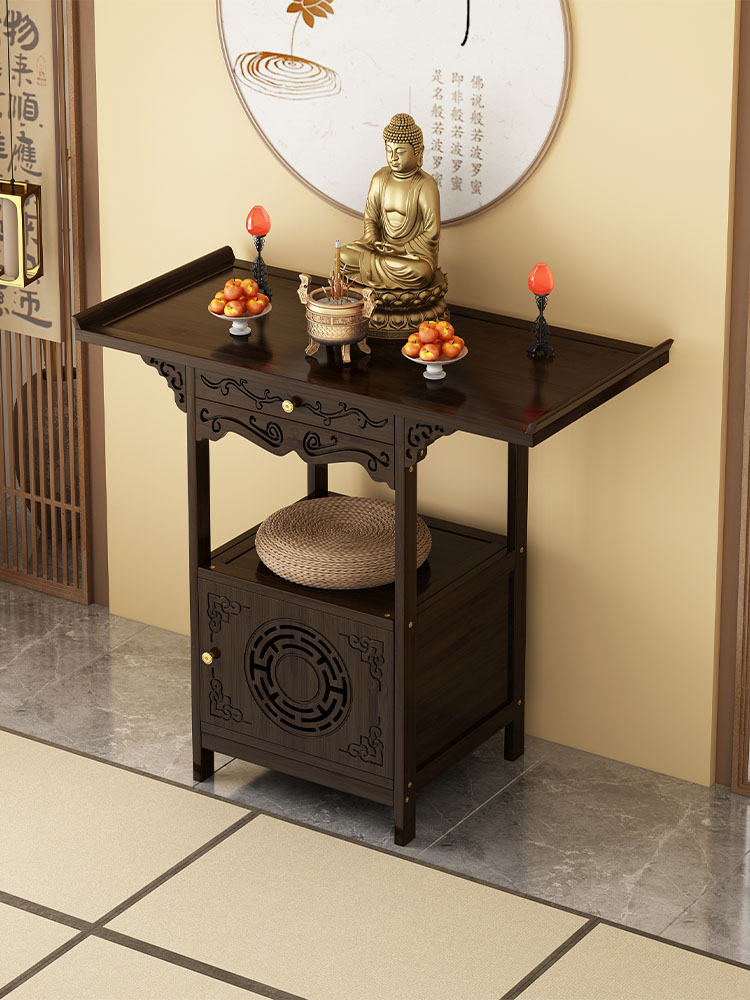 New Chinese-Style Standing Cabinet for Home Use, Altar Table for Guanyin and Guan Gong Statues