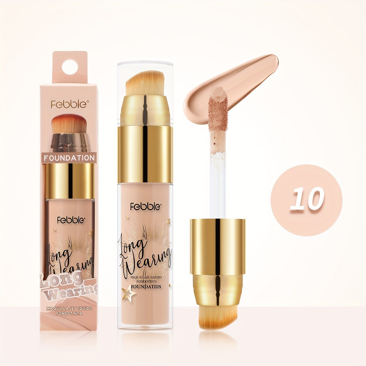 USHAS Cross-Border Spot Maquillaje Base Liquid Combination Set impermeable sin quitar el maquillaje para aclarar el tono de la piel FS449FA + B