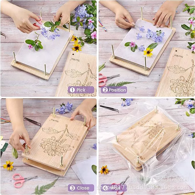 Заводская прижимная пластина насекомое цветок лист самодельная прижимная пластина деревянный детский сад завод этикетка клип тиснение пластина Цветочное устройство из цельного дерева