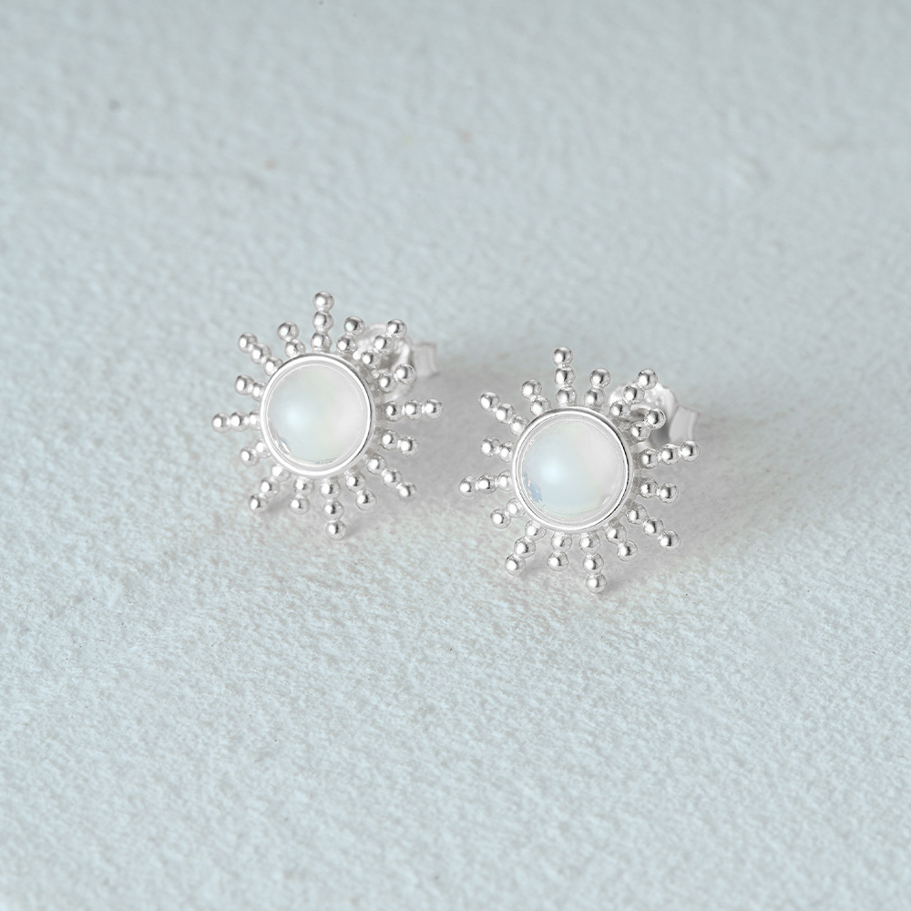 2g Weight Ear Studs Classification 1 Pair Quantity Daily Occasion 925 Sterling Silver Material Geometric Pattern Women's Gender Plating Design Simple Style Style 1 Pair 925 Sterling Silver Geometric Ear Studs 34