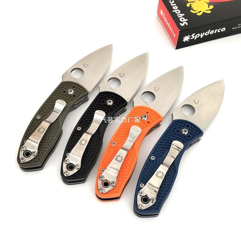 跨境热销蜘蛛C148户外折叠刀随身战术刀野外求生小刀便携口袋锋利