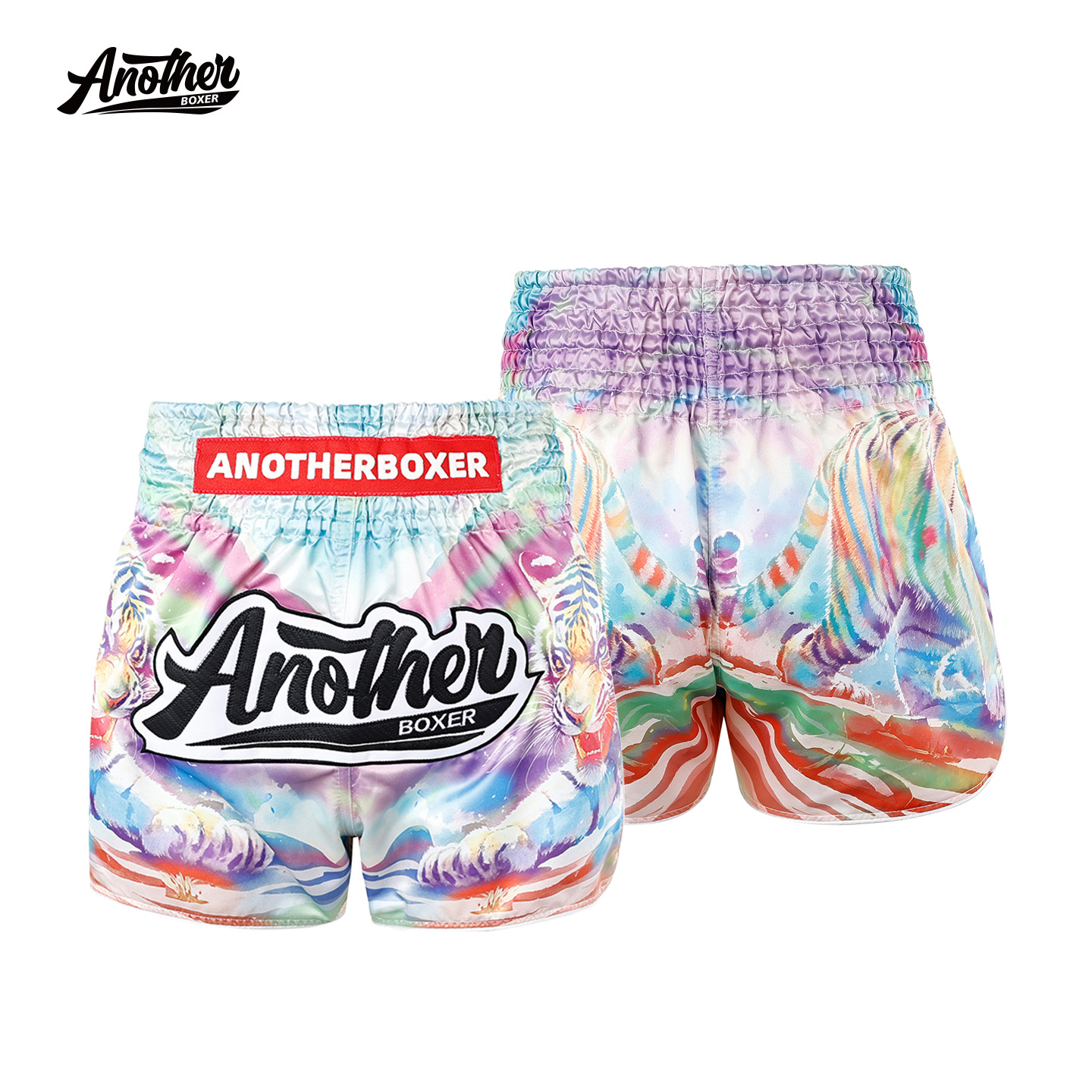 ANOTHERBOXER new colorful tiger-patterned professional boxing shorts, MMA fighting shorts, and combat shorts