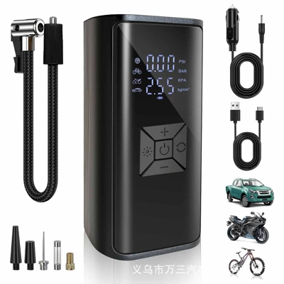 Car Air Pump Portable: Hava nasosu - upgraded-dual-digital-display-wireless-dual-use-model-supports-12v-cigarette-lighter-power-supply