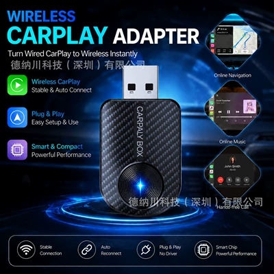 2-in-1 Wired to Wireless Simsiz CarPlay və Android Auto