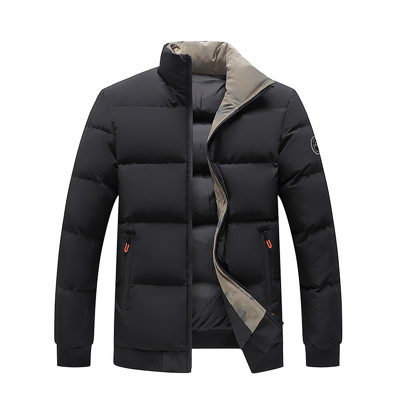 Men's Winter Padded Jacket With Stand Collar, Lightweight Quilted Coat For Casual & Business, Slim Fit, Multiple Colors & Sizes_voghion.com