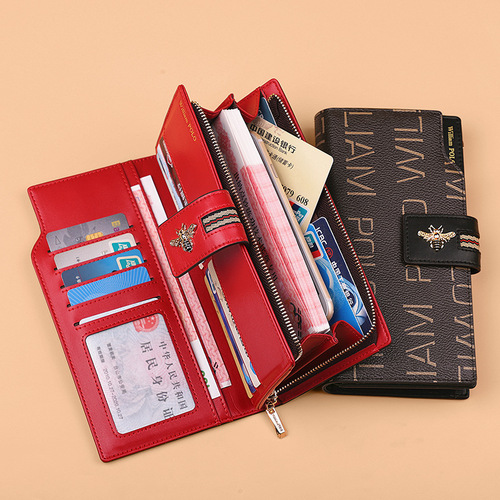 Emperor Paul Wallet Women's Genuine Leather Wallet Long Zipper Wallet Multifunctional Handbag Wallet Women's Premium Style