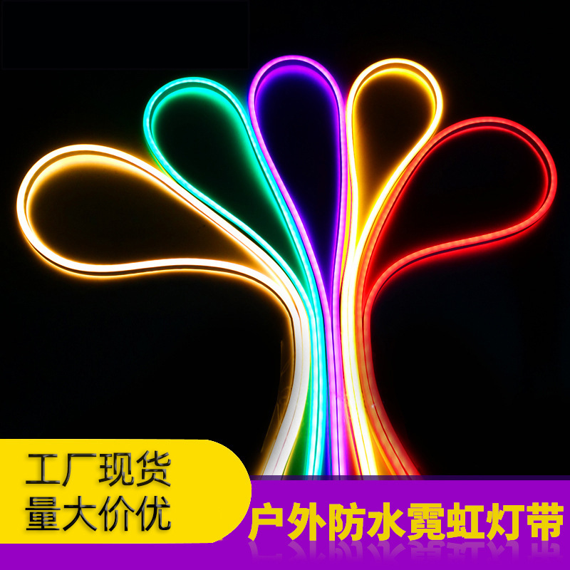 LED Silicone Strips, Neon 12V 2835 Waterproof Advertising Sign Illuminated Letter Tube Flexible Light Strip