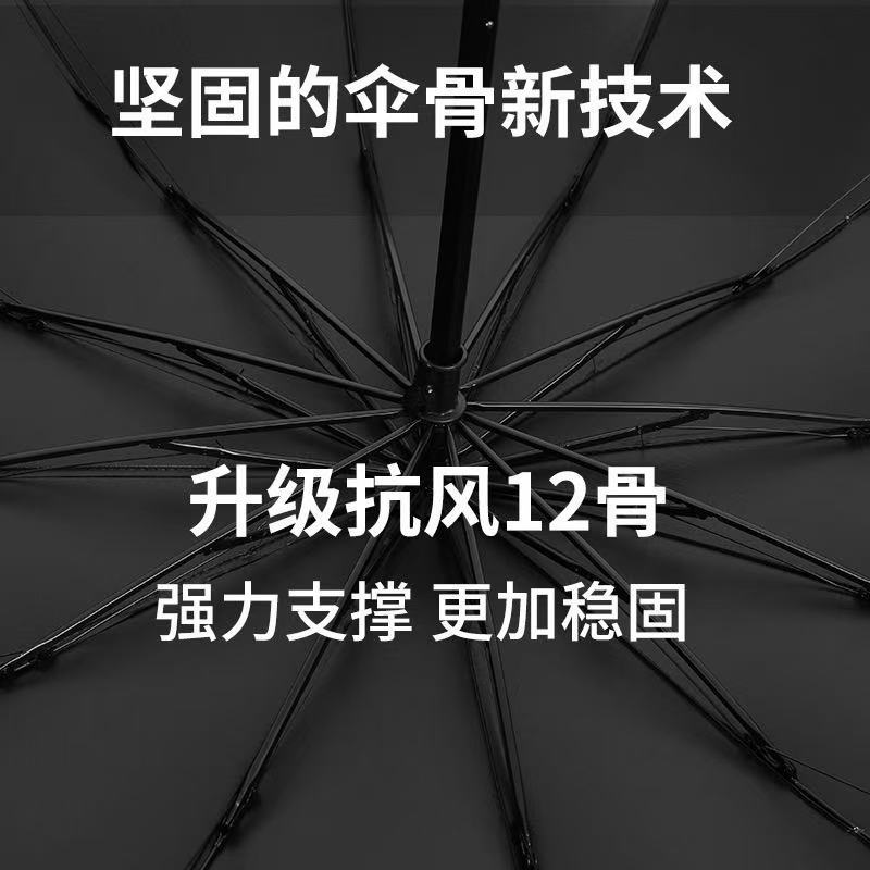 Paraguas de gran tamaño de 12 huesos 3-5 personas manual para hombres al aire libre soleado y lluvioso refuerzo de doble propósito Paraguas grueso plegable para estudiantes