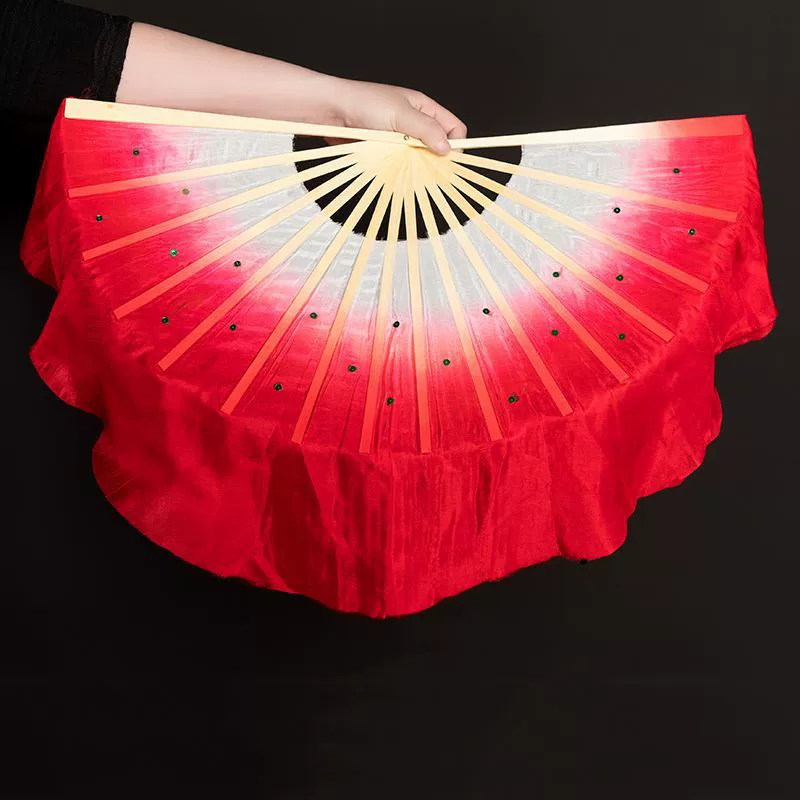 Dance fan simple silk dance fan double-sided children's Yangko 8 dance fan kindergarten primary school students performance.