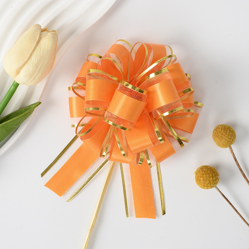 Comercio exterior transfronterizo 30 tamaño medio tinta de hilo de nieve pegada bordes de oro flores de flores de regalo decoración de flores de embalaje de flores de cinta de color dibujo de flores