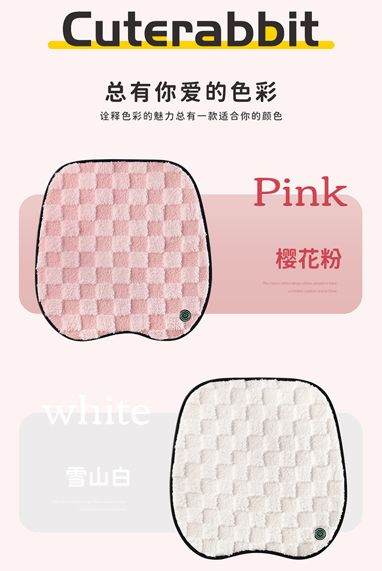 Winter Warm Plush Car Seat Cushion Car 5V USB Heating Pad Main and Passenger Single Seat Anti-Slip Office Seat Cushion