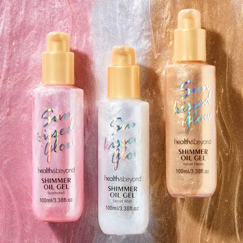 优护优家外贸上新身体发光油shimmer oil gel shimmer oil drops