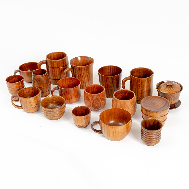 燙防木質水杯批發產地貨源木製創意木杯保環日式杯子量大惠優