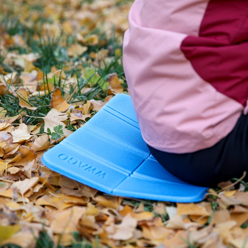 Travel folding pillow from foam, waterproof beach carpet for camping