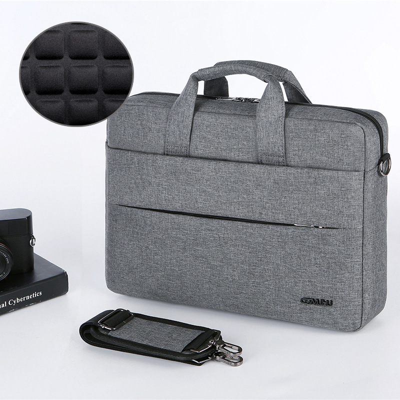 Cross-border new one-shoulder computer bag men's and women's portable notebook bag large capacity business briefcase gift exhibition bag