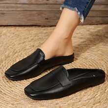 P 75983 Square Toe Mule Slipper ��ͷ����Ь �羳��Ӧ����