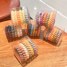 电话线发圈头绳学生成人丸子头皮筋皮套糖果色发绳这头发橡皮筋