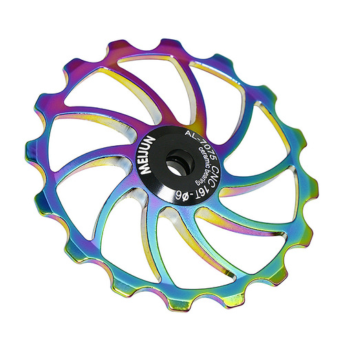 Bicycle aluminum alloy guide wheel 14T15T16T ceramic bearing bearing mountain road bike folding bike rear derailleur guide