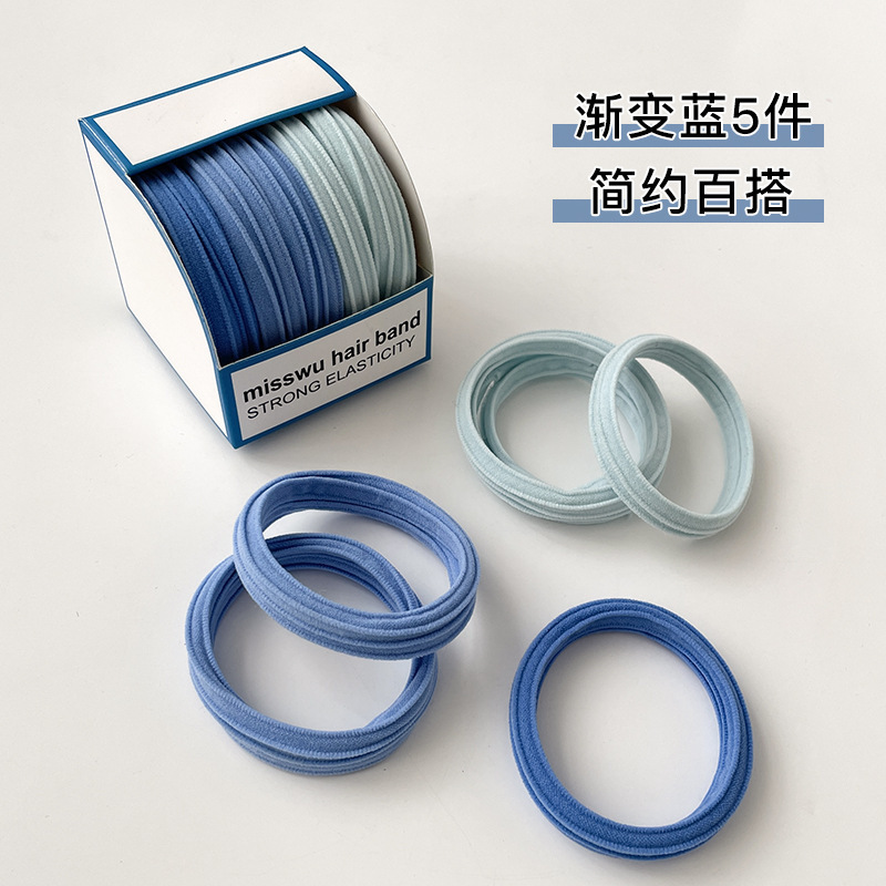 2025 nuevo estilo simple y versátil banda para el cabello sin costuras diadema duradera y de alta elasticidad que no daña el cabello coleta gruesa cuerda para el cabello sombreros