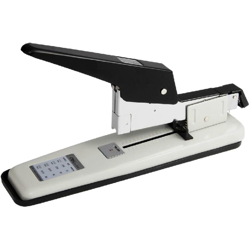 Engrapadora Deli de 80 páginas, modelo 0390, engrapadora reforzada para documentos gruesos, máquina de encuadernación para uso comercial.