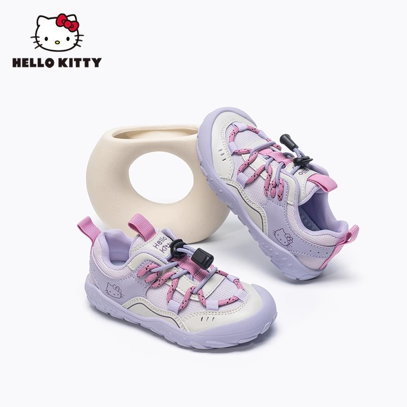 HelloKitty儿童运动鞋2025夏新款女孩防滑软底登山网面透气女童鞋|undefined