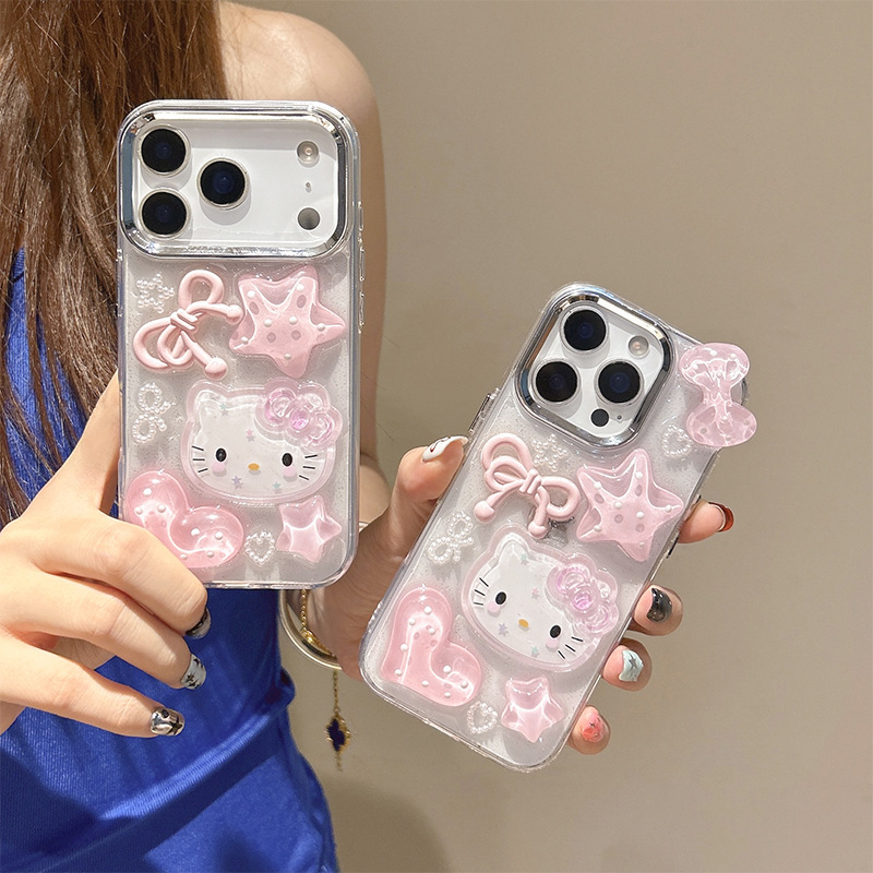 Pink Sweet Kitty Iphone15Promax/11/12/13 Mobile Phone Case 17Air Student 14Plus7/8/X/16