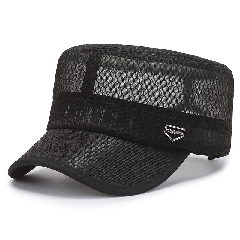 Net zomer eendenbek dunne zonneklep ademend en zonnebrandcrème honkbalpet, veelzijdig voor buitenmensen, platte hoge hoed_voghion.com