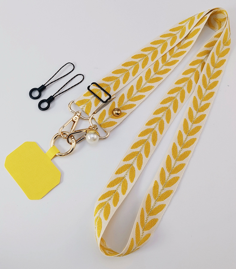 31g Weight Mobile Phone Lanyard Classification 1 Piece Quantity Geometric Pattern Simple Style, Classic Style Style Simple Style Classic Style Geometric Cloth Mobile Phone Lanyard 5