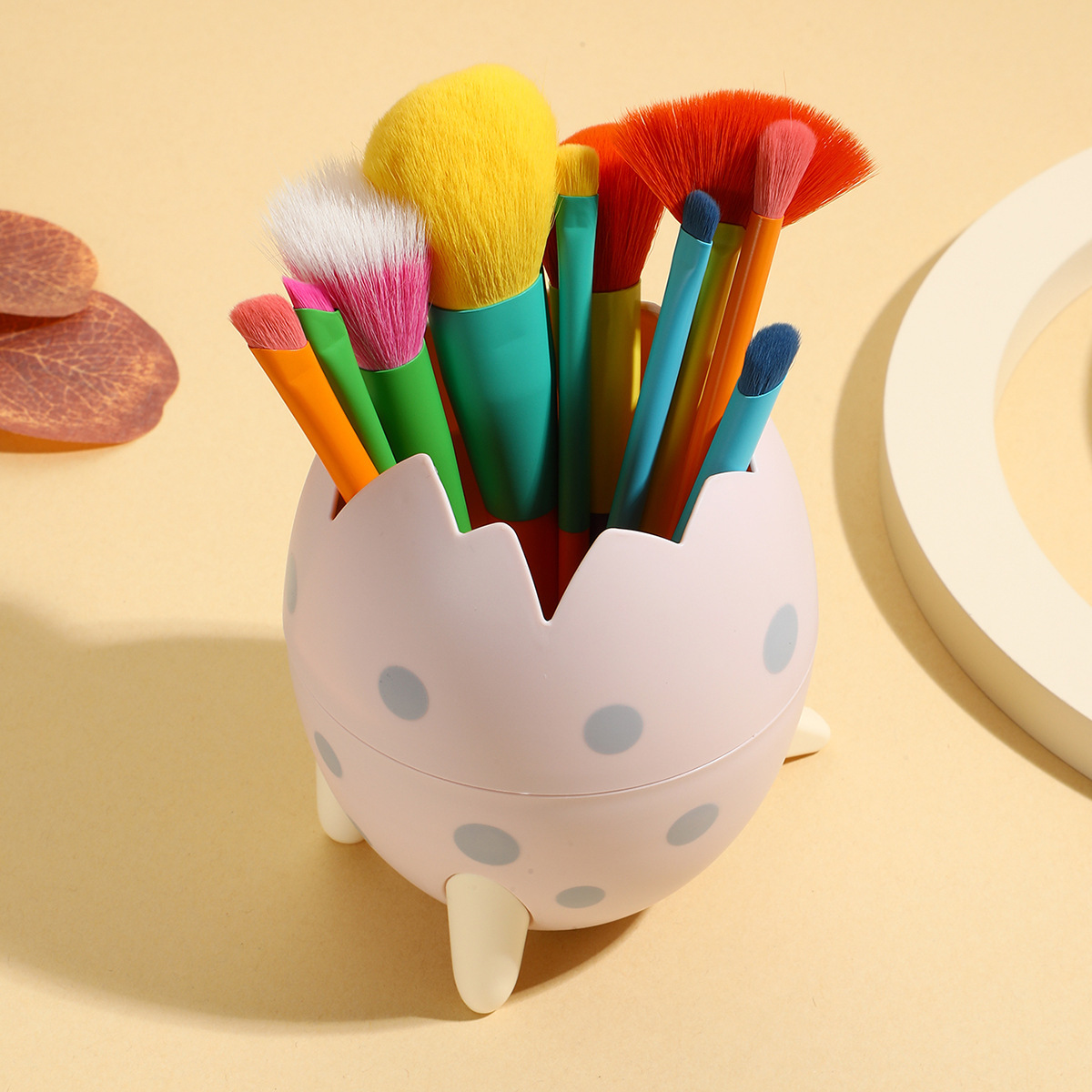 Rainbow 10 juegos de pinceles de maquillaje 10 juegos de pinceles de maquillaje de colores 10 juegos de pinceles de polvo sueltos para sombras de ojos juego completo de herramientas de maquillaje