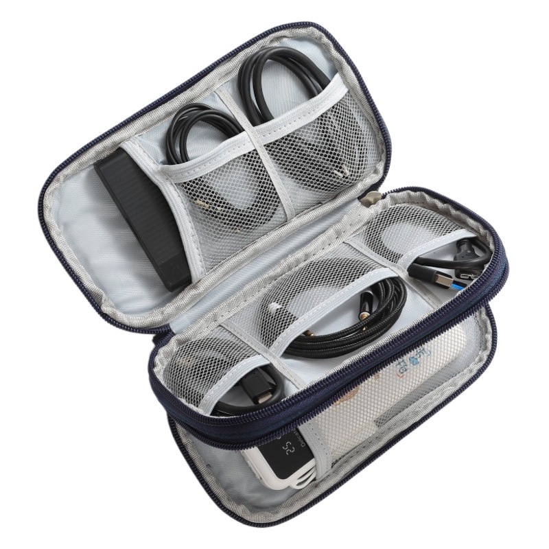 Bolsa de almacenamiento de cables de datos, cargador, fuente de alimentación móvil, bolsa de cables de carga, caja organizadora, disco U, auriculares, disco duro con cremallera