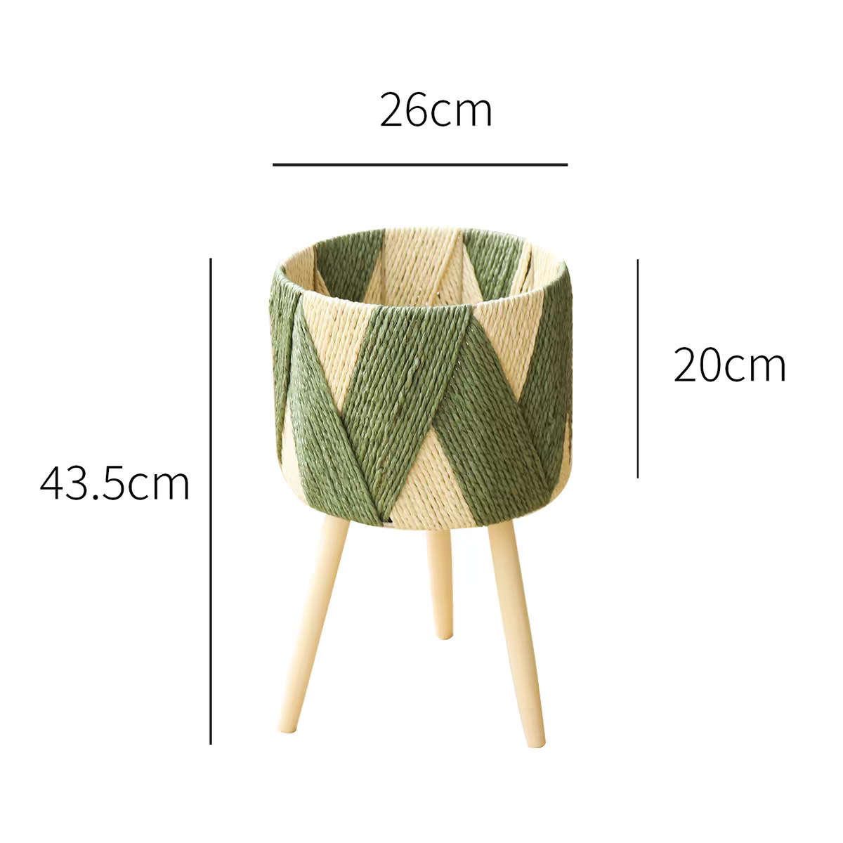 Cesta de Flores Decorativa Tejida a Mano de Cuerda de Papel para Sala de Estar y Oficina image 16