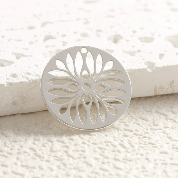 #8 19.9mm thick silver plated 1 piece