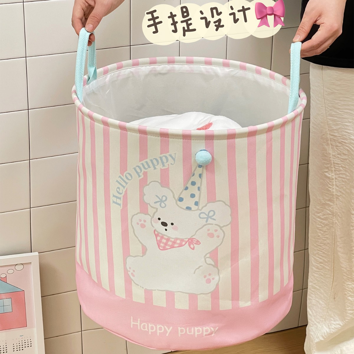 La canasta de ropa sucia se puede plegar y almacenar lindo. Cesta de ropa sucia de alto valor. Cesta de ropa. Juguetes de lavandería para el hogar de gran capacidad.