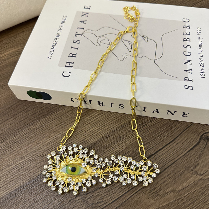 Französische Statement-halskette Mit Kristallen Für Damen_voghion.com
