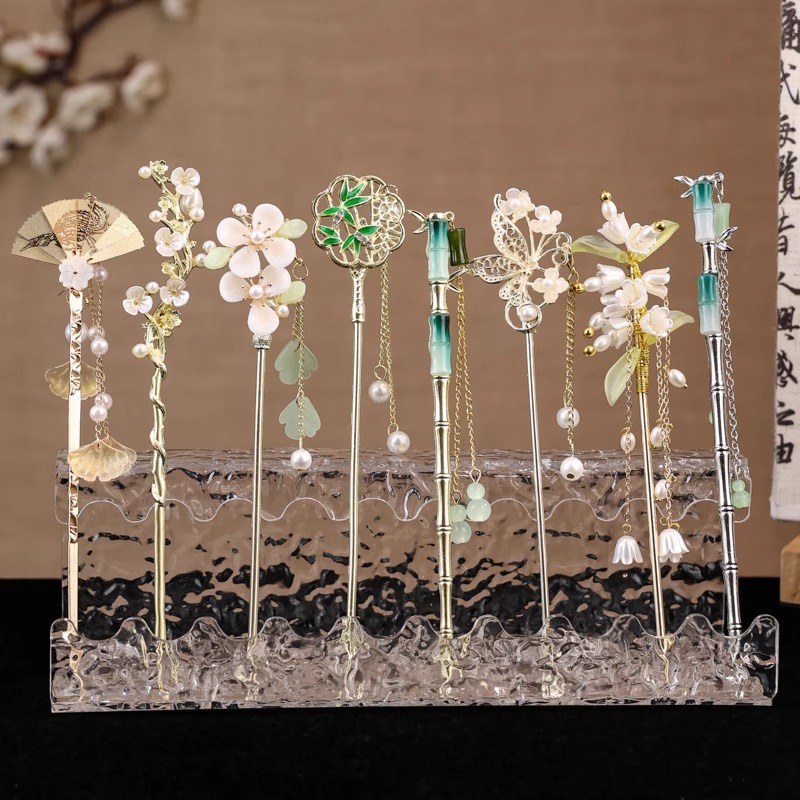 Ruyi Ping An Lock Horquilla Mujer Sensación avanzada Nueva horquilla china Estilo antiguo Cheongsam Horquilla de madera Horquilla Hanfu