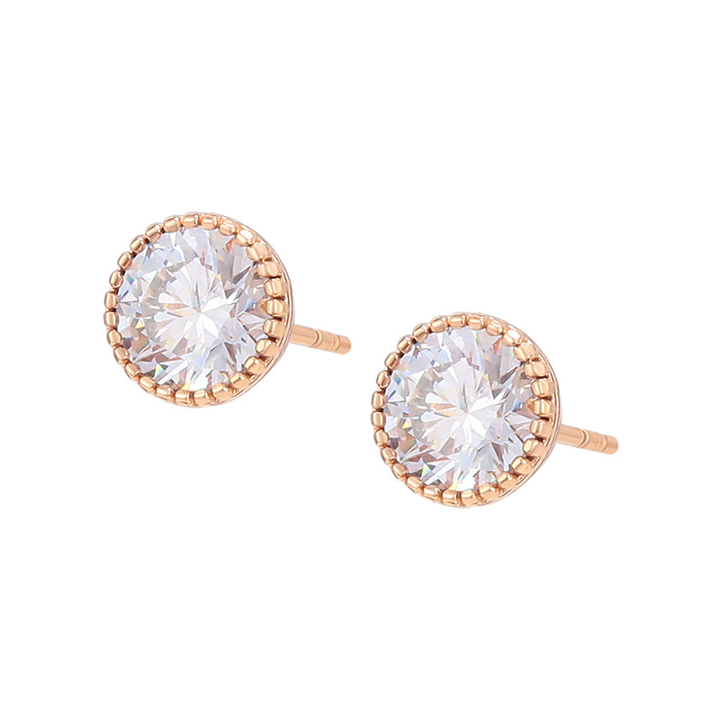 Aretes de Botón Geométricos de Aleación de Cobre, Galvanizado, para Mujer image 6