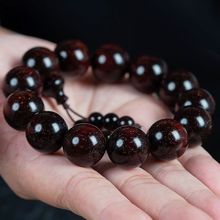 正宗小叶紫檀手串金星高油密老料男手持女念珠串珠盘玩檀香木