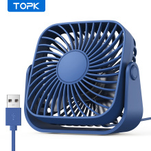 TOPK K52新款USB桌面小风扇迷你办公室宿舍台式超静音3档大风力