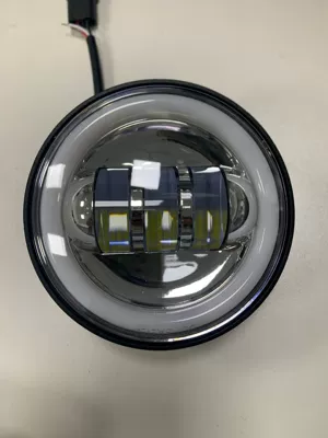 Suitable for Cross-Border Harley Turn Signals, 4.5inch Fog Lights, Led Auxiliary Lights, Wrangler Car Modified Headlights, Front Fog Lights (Fog lamp) - 45inch-fog-lamp-silver-surface-with-ring