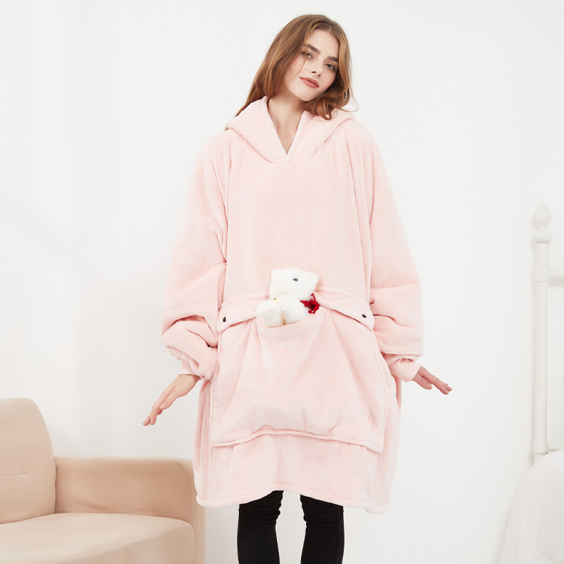 Manta perezosa con capucha con calefacción de tres zonas USB de Amazon