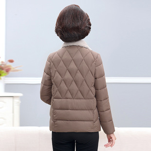 Mother's Winter Down Cotton-padded Jacket plus size Middle-aged Women's Short Western Style Cotton-padded Coat 2024 New Cotton-padded Coat