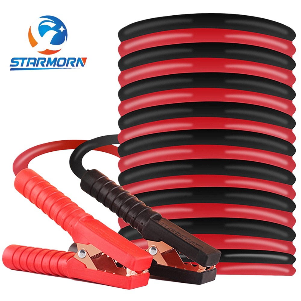 霖峻旺汽车电瓶搭火线1500A三米搭铁接线 防冻铜包铝过江龙打火线